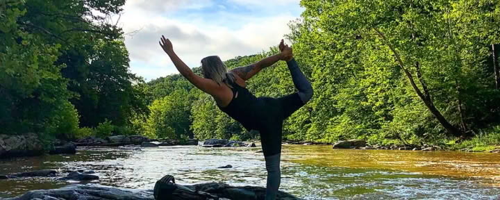 Rust langs de Potomac; yoga- en klankretreat
