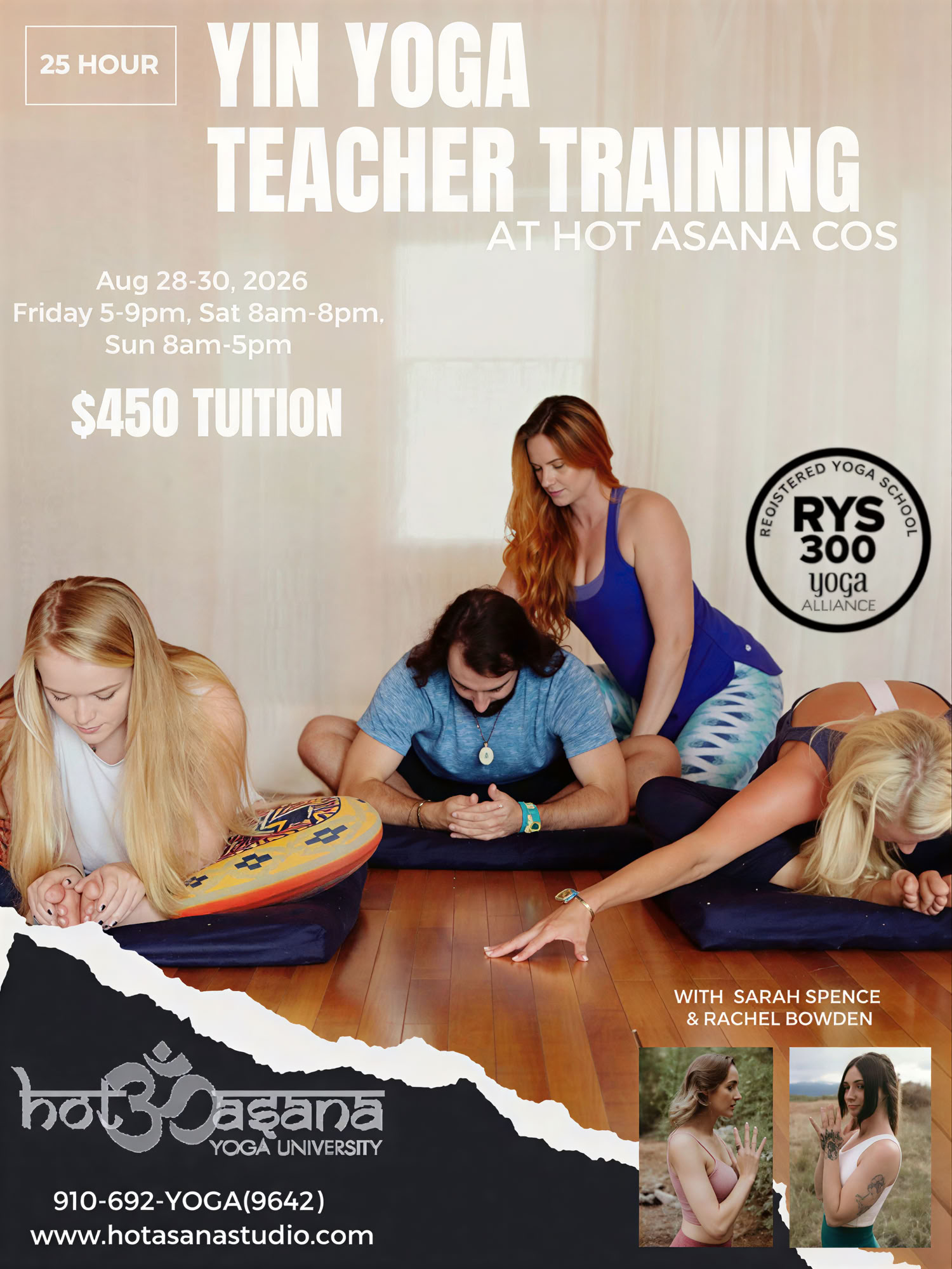25 Uur | Gevorderde anatomie van het onderlichaam en Yin-yoga certificering in COS