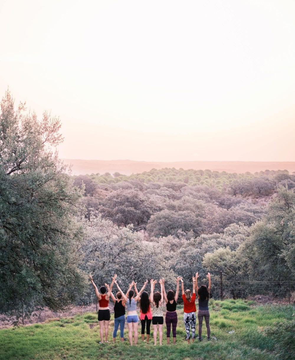 Yoga-dag in de natuur
