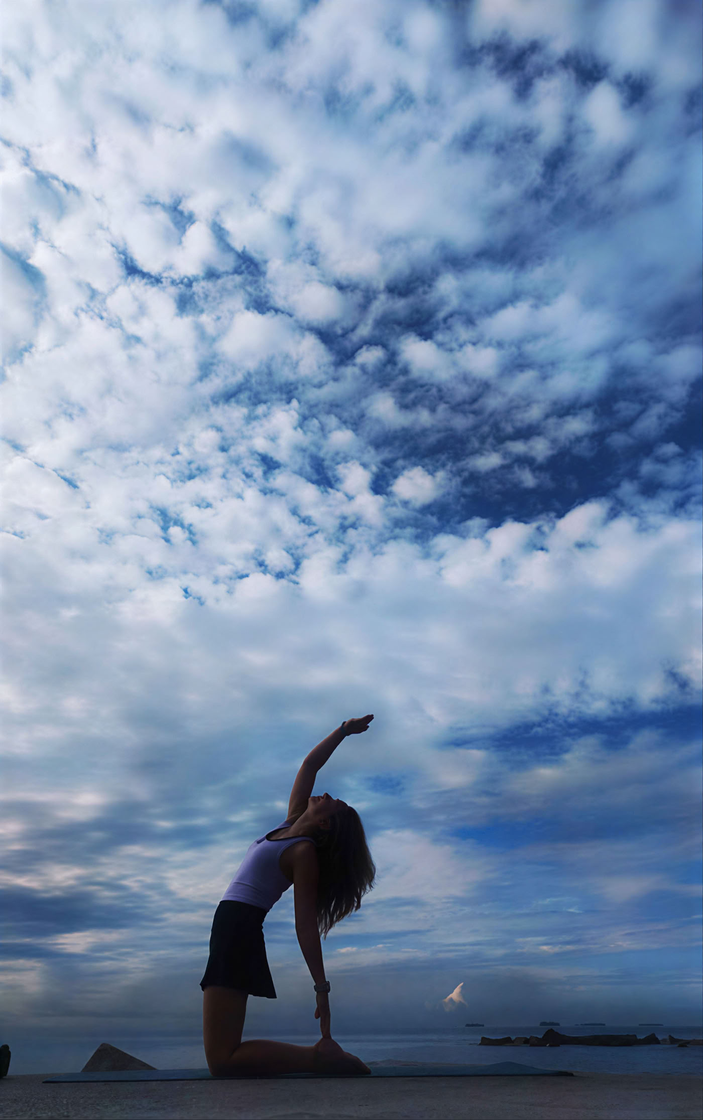 Yoga op het strand