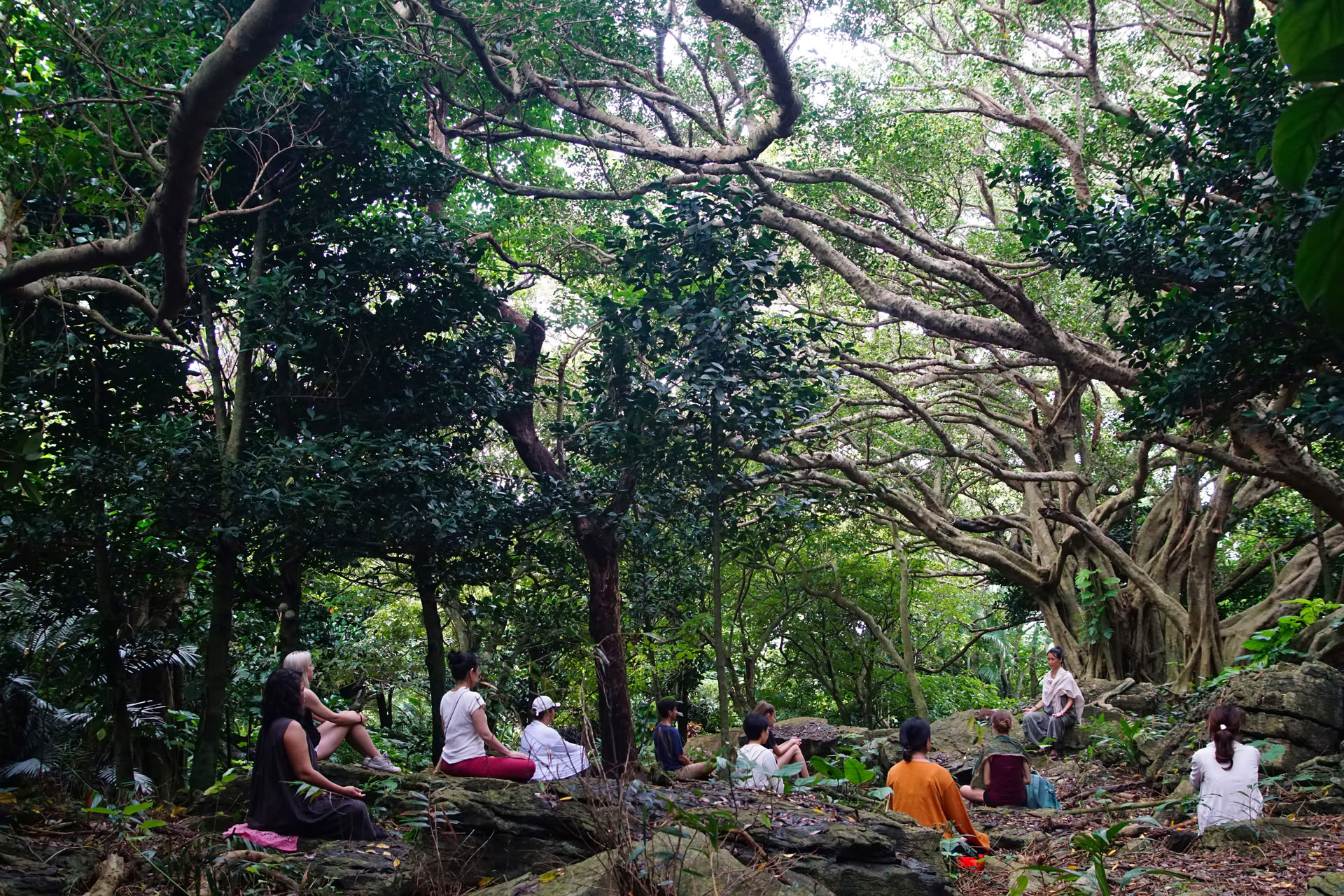 Stil mindfulnessmeditatie- en yoga-retreat
