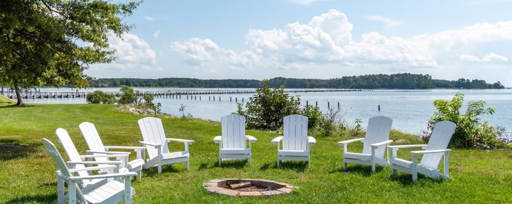Yoga- en wellnessretreatlocatie aan de Chesapeake — privélandgoed | Moofy
