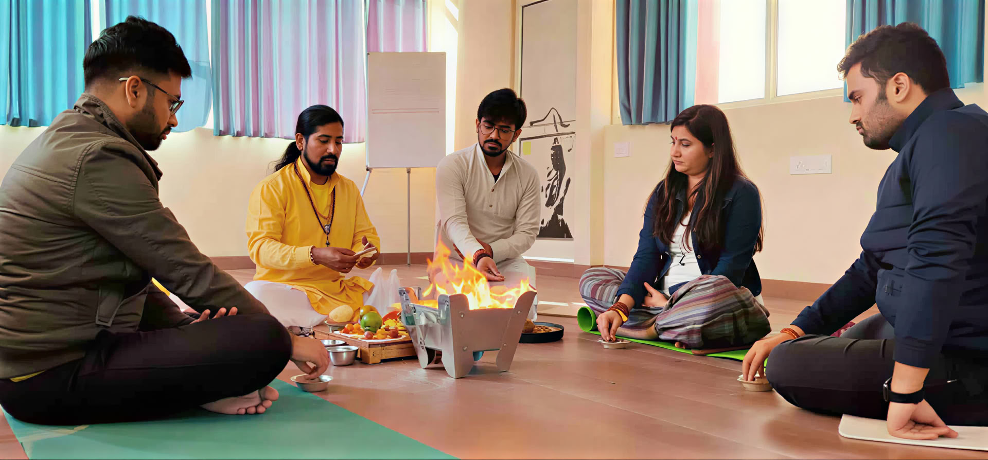 Kundalini-yogameditatieretraite in India