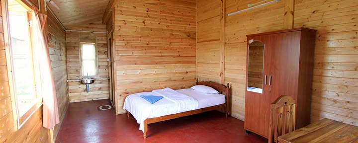 Houten huisjes