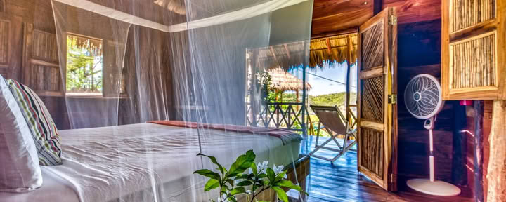 Privébungalow met uitzicht op de oceaan
