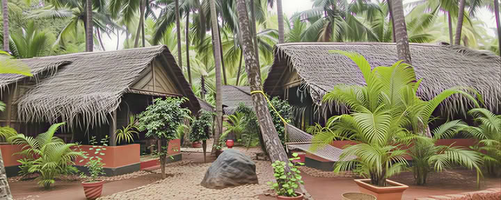 Traditionele Keralaanse eco-cottage