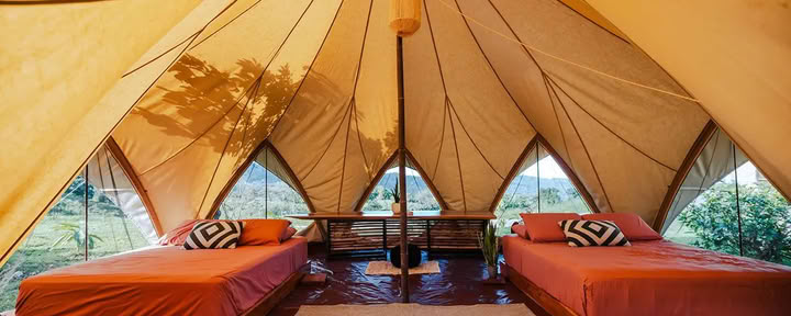 Privé glampingtent voor één persoon