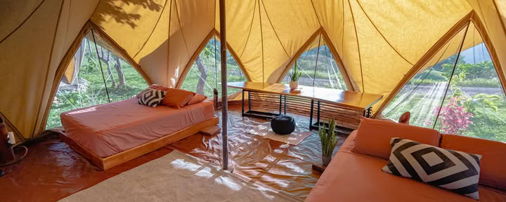 Privé tweepersoons glampingtent