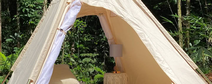 Eenpersoonstent voor glamping of eenpersoonskamer